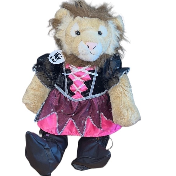WWF Build-A-Bear Collectibear 2003 World Wildlife Fund Series Lion Plush BAB - Picture 1 of 6